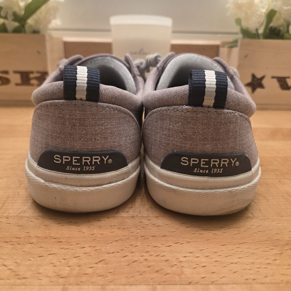 Sperry Women's Pier Wave LTT Sneakers Lilac Purple Canvas Size 10 - Picture 4 of 10